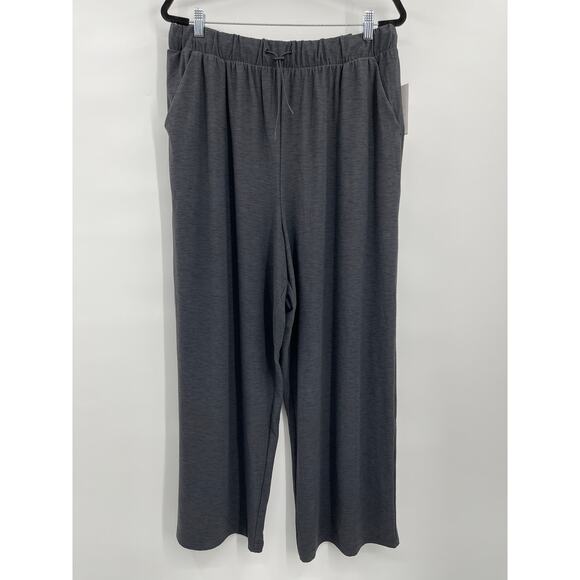 Old Navy Womens Active Go Dry Heather Dark Gray Wide Leg Stretchy Pants XL Tall - Picture 14 of 14